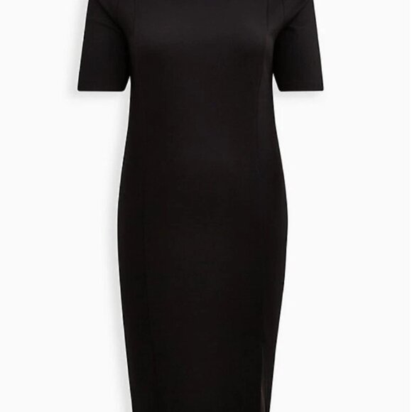 NWOT Torrid Bodycon Midi Dress Women Size Black Cupro Studio Chic 3X - Picture 11 of 16